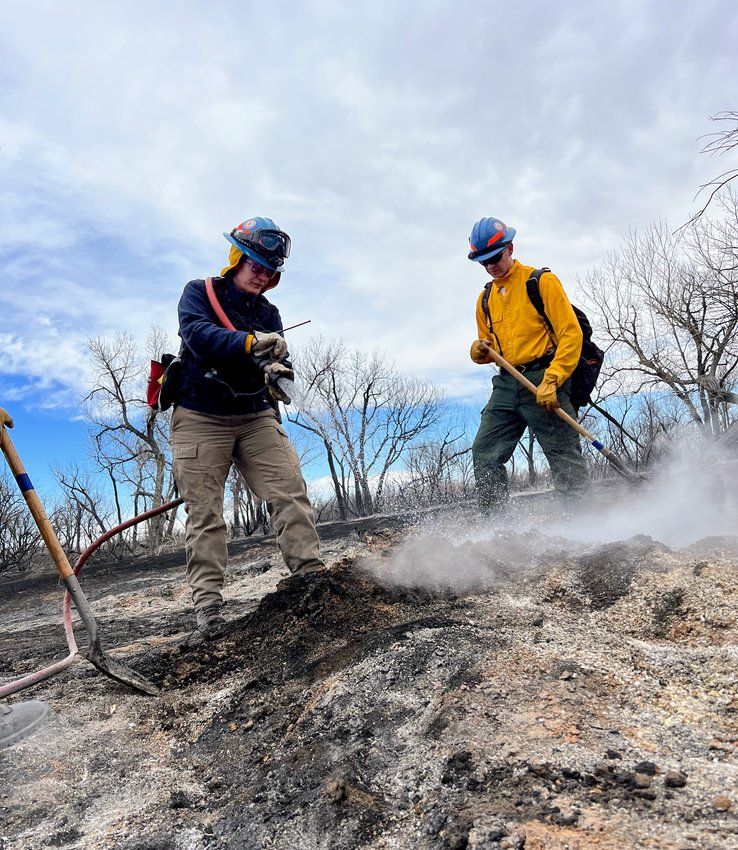 Ashley Cappel at the Bent's Fort Fire, which happened in April 2022. She was sent on a 72-hour resource request deployment to La Junta, Colorado.
